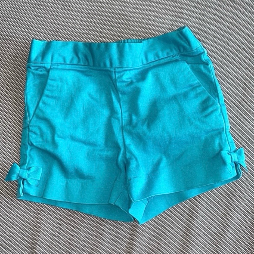 Janie and Jack Baby Toddler Kids 6-12 Months Girls Teal Blue Shorts